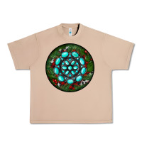Burro Christmas Round Turquoise Gemstone Urban Heavy Tee - RanaPortraitStore