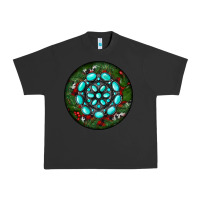 Pigment Black Christmas Round Turquoise Gemstone Urban Heavy Tee - RanaPortraitStore
