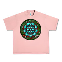 Salmon Christmas Round Turquoise Gemstone Urban Heavy Tee - RanaPortraitStore