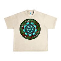 Sandshell Christmas Round Turquoise Gemstone Urban Heavy Tee - RanaPortraitStore
