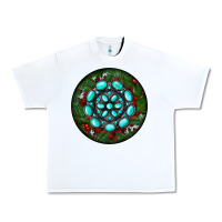 White Christmas Round Turquoise Gemstone Urban Heavy Tee - RanaPortraitStore