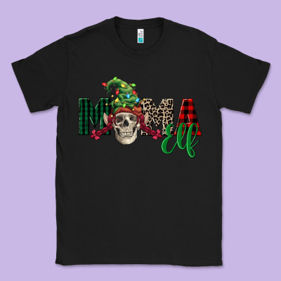 Mama Elf Skull Classic Tee Designed By Fadigitalartstudio