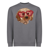 Storm toy poodle with love glasses Heavyweight Sweatshirt - RanaPortraitStore