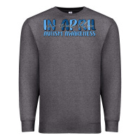 Charcoal Heather in april we wear blue autism awareness Premium Sweatshirt - MaliasSmallBusiness