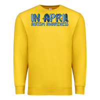 Lemon in april we wear blue autism awareness Premium Sweatshirt - MaliasSmallBusiness