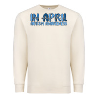 Sandshell in april we wear blue autism awareness Premium Sweatshirt - MaliasSmallBusiness
