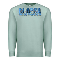 Seafoam in april we wear blue autism awareness Premium Sweatshirt - MaliasSmallBusiness
