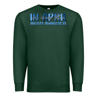 Sports Green in april we wear blue autism awareness Premium Sweatshirt - MaliasSmallBusiness