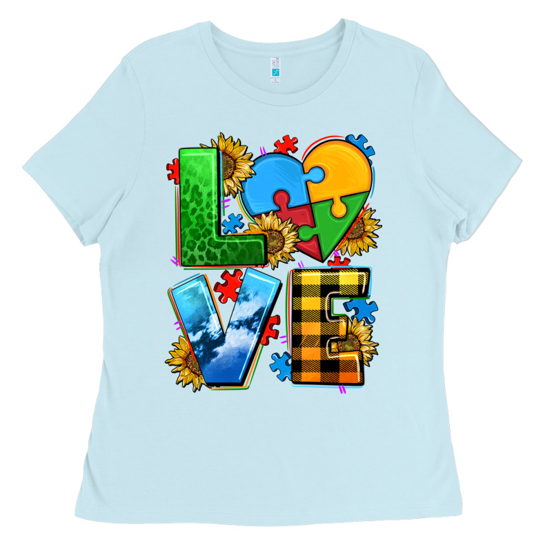 Love With Heart Sunflower Ladies Tee by AdoDesignShop | Teevron