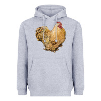 Heather Grey cochin rooster Heavyweight Hoodie - LillyAllenDesigns