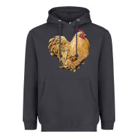 Smoke cochin rooster Heavyweight Hoodie - LillyAllenDesigns