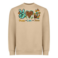 Mushroom peace love jesus Heavyweight Sweatshirt - texasbilliewilder