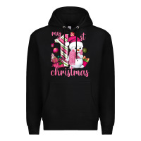 My 1st. Pink Christmas With Cute Snowman Premium Hoodie | Teevron
