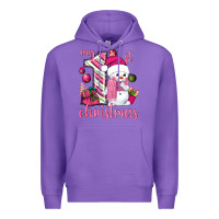 Purple My 1st. pink Christmas with cute snowman Premium Hoodie - NancyCooperArtShop