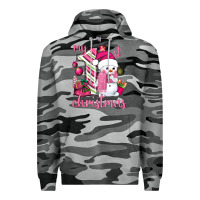 Slate Camo My 1st. pink Christmas with cute snowman Premium Hoodie - NancyCooperArtShop