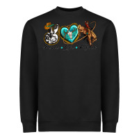 Black peace love rodeo Heavyweight Sweatshirt - texasbilliewilder