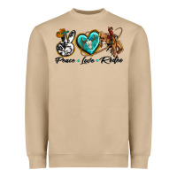 Mushroom peace love rodeo Heavyweight Sweatshirt - texasbilliewilder