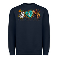 Navy peace love rodeo Heavyweight Sweatshirt - texasbilliewilder