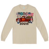 Mushroom home of the brave Long Sleeve Tee - CowhideDigitalArt