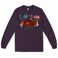 Plum home of the brave Long Sleeve Tee - CowhideDigitalArt