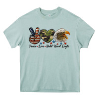 Arona peace love bald head eagle Heavy Core Tee - LillyAllenDesigns