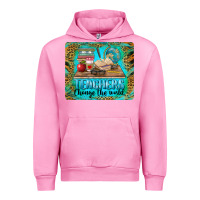 Fuchsia Pink teachers change the world mousepad Urban Hoodie - BarkalooDesign