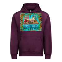 Mauve Wine teachers change the world mousepad Urban Hoodie - BarkalooDesign