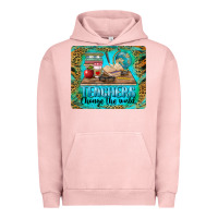 Pigment Salmon teachers change the world mousepad Urban Hoodie - BarkalooDesign