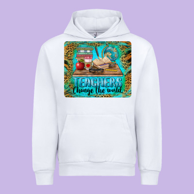 Teachers Change The World Mousepad Urban Hoodie Designed By Barkaloodesign