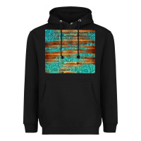 Black turquoise  leather and wooden pattern tumbler Heavyweight Hoodie - Jasminsmagicworld