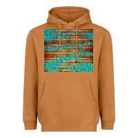 Meerkat turquoise  leather and wooden pattern tumbler Heavyweight Hoodie - Jasminsmagicworld