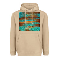 Mushroom turquoise  leather and wooden pattern tumbler Heavyweight Hoodie - Jasminsmagicworld