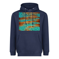 Navy turquoise  leather and wooden pattern tumbler Heavyweight Hoodie - Jasminsmagicworld