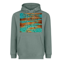 Sage turquoise  leather and wooden pattern tumbler Heavyweight Hoodie - Jasminsmagicworld