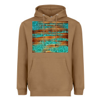 Toasted Coconut turquoise  leather and wooden pattern tumbler Heavyweight Hoodie - Jasminsmagicworld