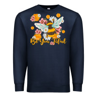 Navy be you tiful Premium Sweatshirt - MaliasSmallBusiness