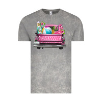 Cloud Rock summer pink truck beach Vintage Tee - texasbilliewilder