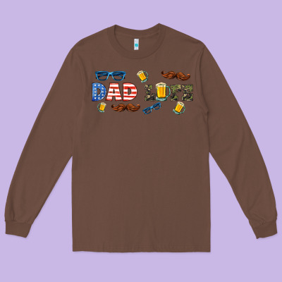 Dad Life  Libbey Glass Long Sleeve Tee Designed By Hra Design Shop