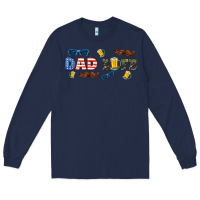 Navy dad life  libbey glass Long Sleeve Tee - HRA Design Shop