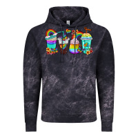 Cloud Black rainbow coffee cups Vintage Hoodie - texasbilliewilder