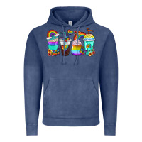 Vintage Denim rainbow coffee cups Vintage Hoodie - texasbilliewilder