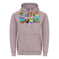 Rainbow Coffee Cups Vintage Hoodie | Teevron