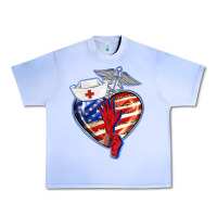 Grape Ice patriotic nurse love Urban Heavy Tee - BarkalooDesign