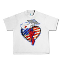 Lunar Rock patriotic nurse love Urban Heavy Tee - BarkalooDesign