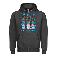 Charcoal Heather snuggle up gnomies it's cold outside Zipper Hoodie - JahusDesignShop