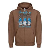Chestnut snuggle up gnomies it's cold outside Zipper Hoodie - JahusDesignShop