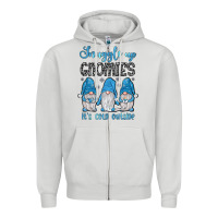 Dove Grey snuggle up gnomies it's cold outside Zipper Hoodie - JahusDesignShop