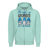Seafoam snuggle up gnomies it's cold outside Zipper Hoodie - JahusDesignShop