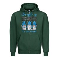 Sports Green snuggle up gnomies it's cold outside Zipper Hoodie - JahusDesignShop