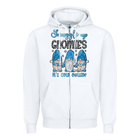 White snuggle up gnomies it's cold outside Zipper Hoodie - JahusDesignShop